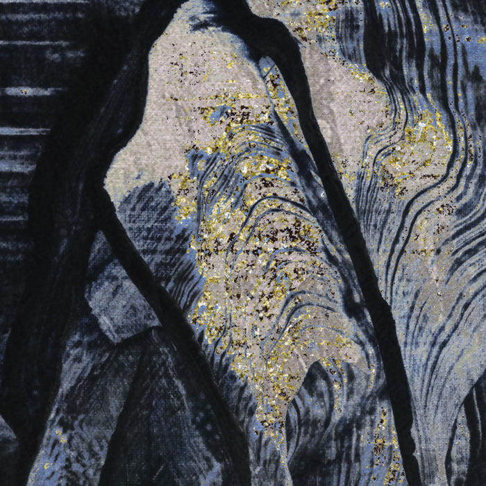 Komar NEU | Digitaldruck Vlies Fototapete - Vintage blue Garden - Größe 300 x 250 cm