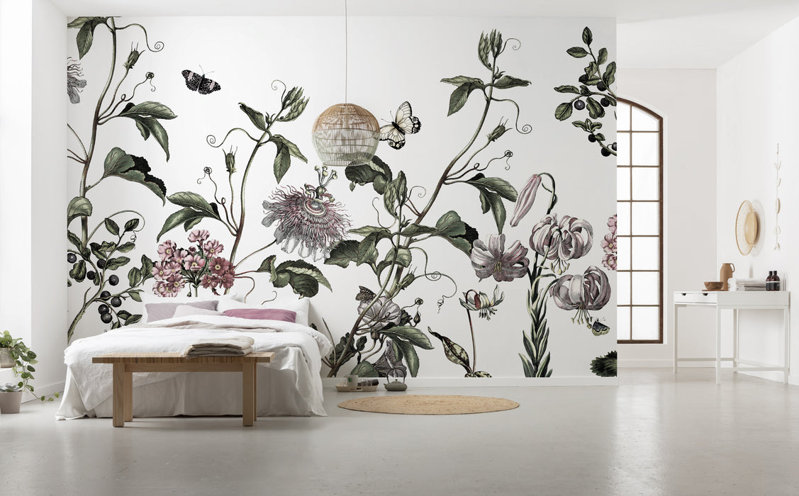 Komar NEU | Digitaldruck Vlies Fototapete - Paradis de Papillons - Größe 400 x 250 cm