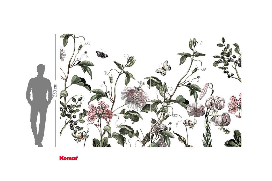 Komar NEU | Digitaldruck Vlies Fototapete - Paradis de Papillons - Größe 400 x 250 cm