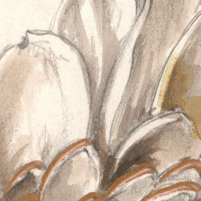 Komar NEU | Digitaldruck Vlies Fototapete - Vintage Chrysanthemum - Größe 200 x 250 cm