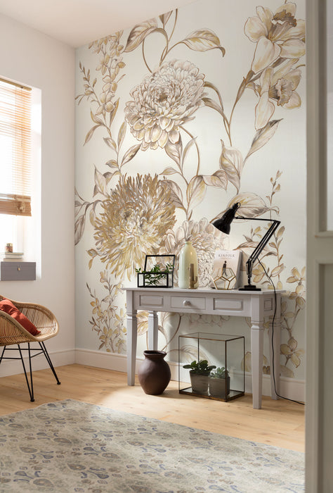 Digitaldruck Vlies Fototapete | Vintage Chrysanthemum | 200 x 250 cm