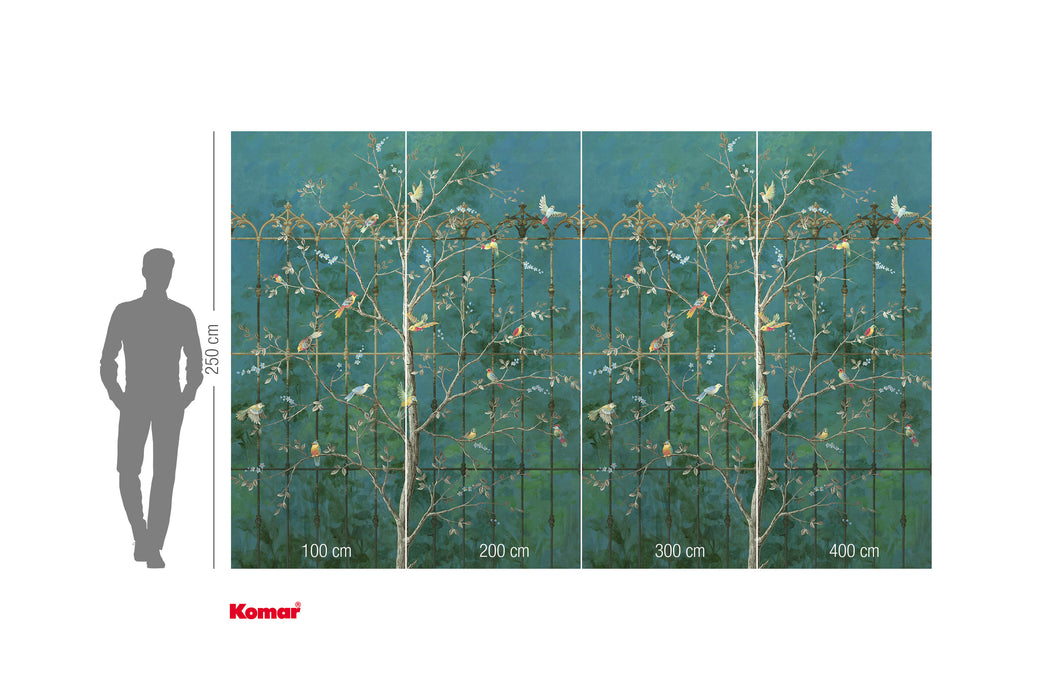 Komar NEU | Digitaldruck Vlies Fototapete - Birdsong Breeze - Größe 400 x 250 cm