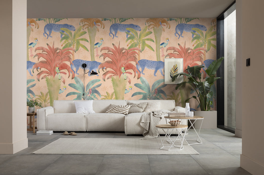 Komar NEU | Digitaldruck Vlies Fototapete - Safari Pattern - Größe 300 x 250 cm