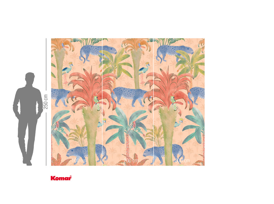 Komar NEU | Digitaldruck Vlies Fototapete - Safari Pattern - Größe 300 x 250 cm