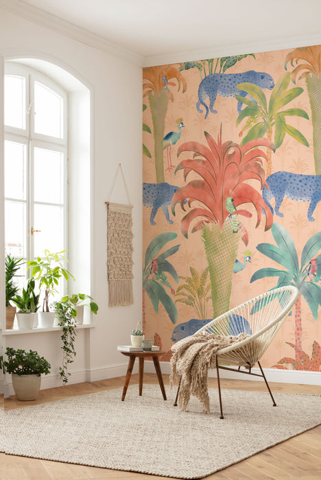 Komar NEU | Digitaldruck Vlies Fototapete - Safari Pattern - Größe 300 x 250 cm