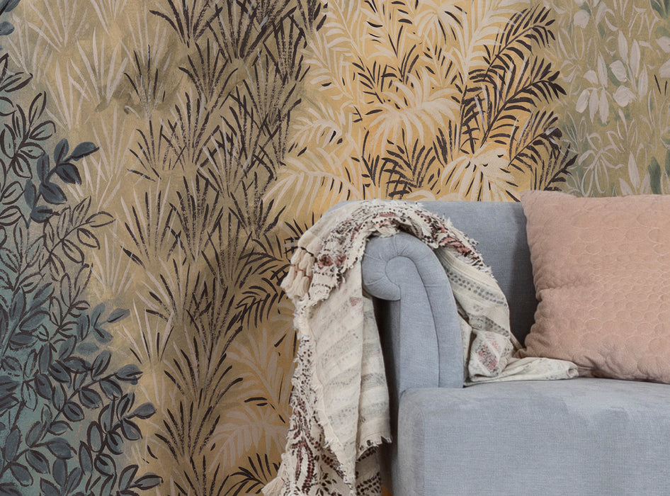 Komar NEU | Digitaldruck Vlies Fototapete - Painted Woods - Größe 400 x 250 cm