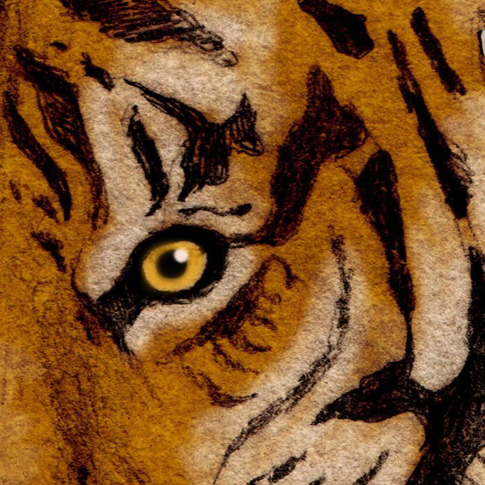 Digitaldruck Vlies Fototapete | Tiger Jungle | 400 x 250 cm
