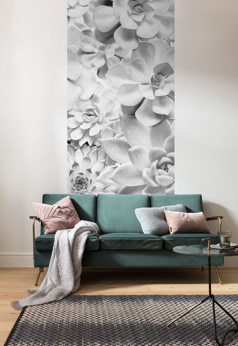 Digitaldruck Vlies Fototapete | Shades Black and White Panel | 100 x 250 cm