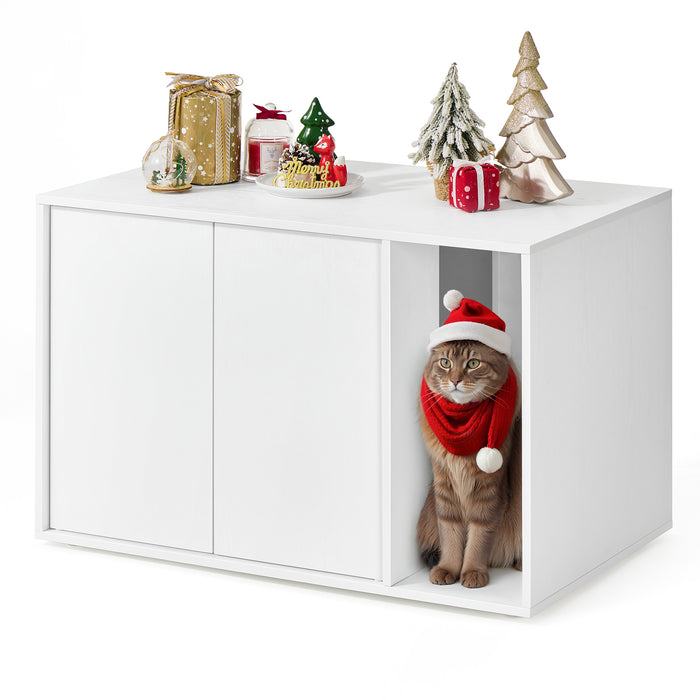 Feandrea | Katzenklo-Schrank mit Push-to-Open Türen für große Katzen