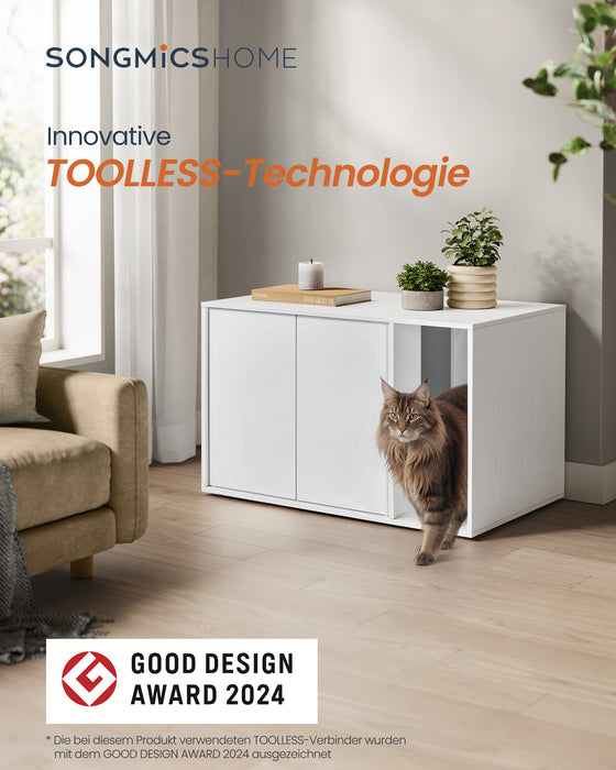 Feandrea | Katzenklo-Schrank mit Push-to-Open Türen für große Katzen