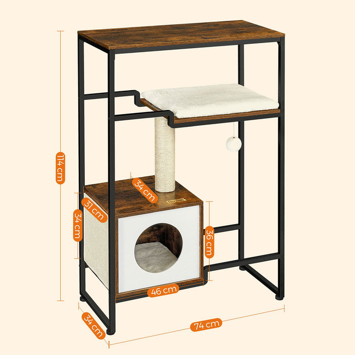 Feandrea | Kratzbaum mit Ablagefläche Vintagebraun