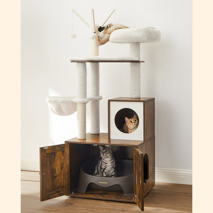 Feandrea | Kratzbaum mit Katzenklo-Schrank