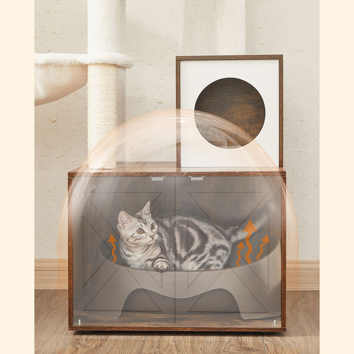 Feandrea | Kratzbaum mit Katzenklo-Schrank