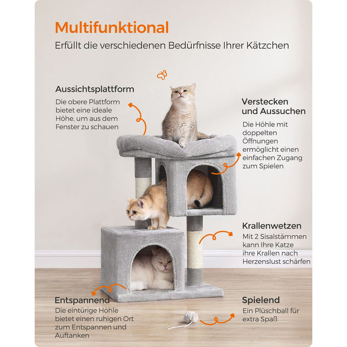 NEU | Feandrea | 67 cm Katzenbaum klein hellgrau