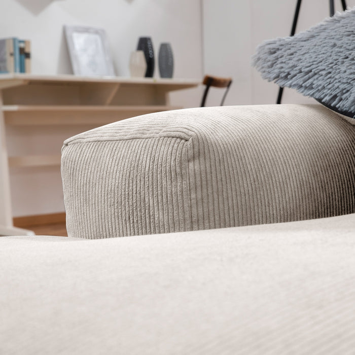 NEU Max Winzer | Penelope | Sofa | Longchair links / Sofa 2,5-Sitzer rechts | Füße Buche Eichefarbig Lackiert (rund)