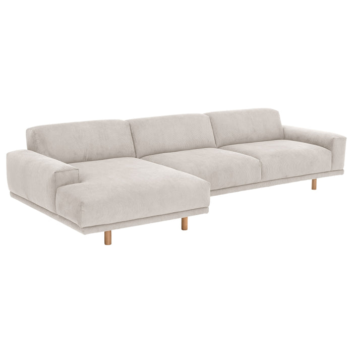 NEU Max Winzer | Penelope | Sofa | Longchair links / Sofa 2,5-Sitzer rechts | Füße Buche Eichefarbig Lackiert (rund)