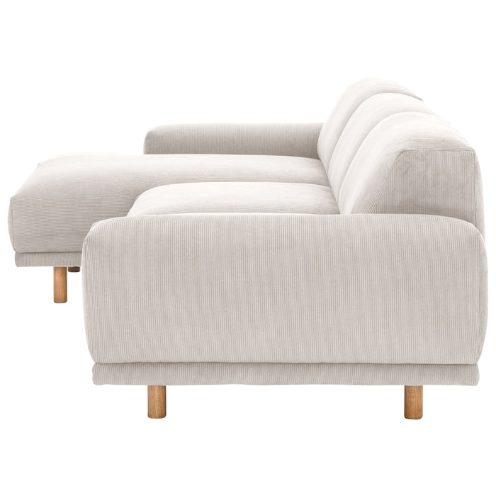 NEU Max Winzer | Penelope | Sofa | Longchair links / Sofa 2,5-Sitzer rechts | Füße Buche Eichefarbig Lackiert (rund)
