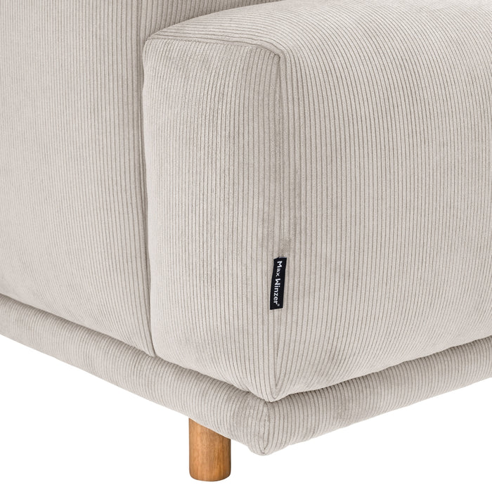 NEU Max Winzer | Penelope | Sofa | Longchair links / Sofa 2,5-Sitzer rechts | Füße Buche Eichefarbig Lackiert (rund)