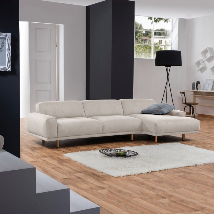 NEU Max Winzer | Penelope | Sofa | Sofa 2,5-Sitzer links / Longchair rechts | Füße Buche Eichefarbig Lackiert (rund)