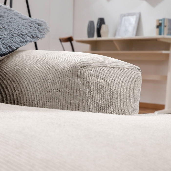 NEU Max Winzer | Penelope | Sofa | Sofa 2,5-Sitzer links / Longchair rechts | Füße Buche Eichefarbig Lackiert (rund)