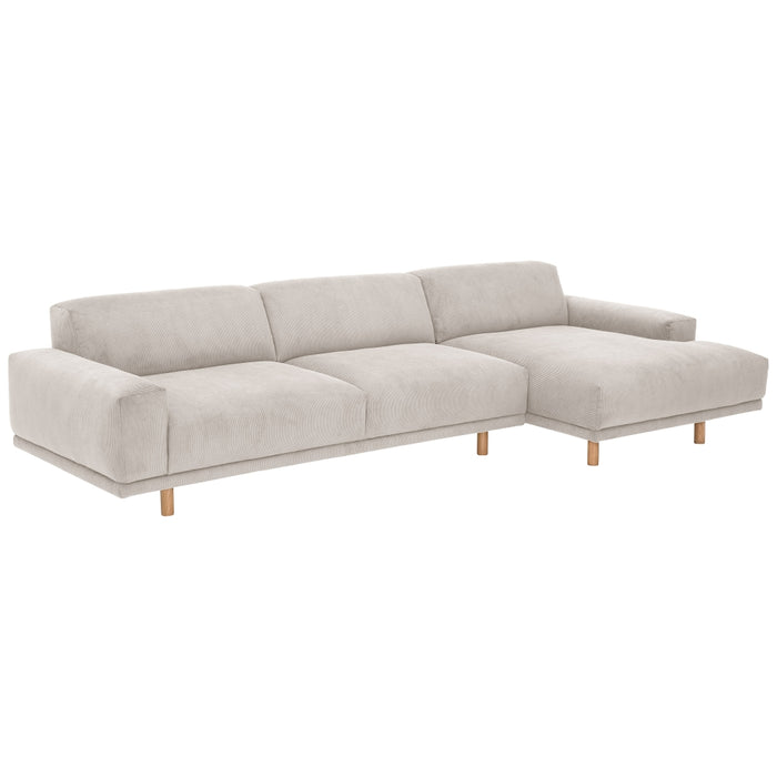 NEU Max Winzer | Penelope | Sofa | Sofa 2,5-Sitzer links / Longchair rechts | Füße Buche Eichefarbig Lackiert (rund)