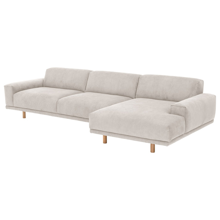 NEU Max Winzer | Penelope | Sofa | Sofa 2,5-Sitzer links / Longchair rechts | Füße Buche Eichefarbig Lackiert (rund)