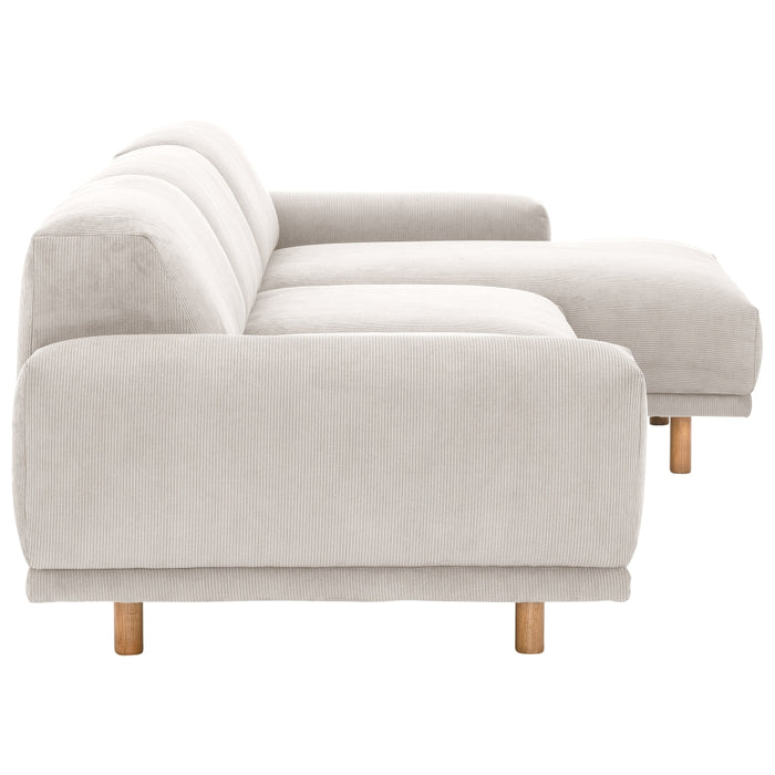 NEU Max Winzer | Penelope | Sofa | Sofa 2,5-Sitzer links / Longchair rechts | Füße Buche Eichefarbig Lackiert (rund)