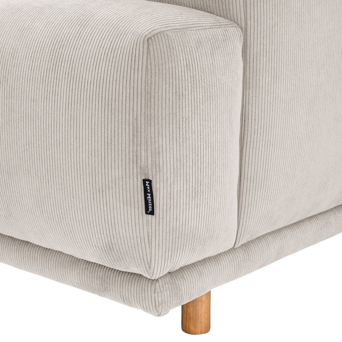 NEU Max Winzer | Penelope | Sofa | Sofa 2,5-Sitzer links / Longchair rechts | Füße Buche Eichefarbig Lackiert (rund)