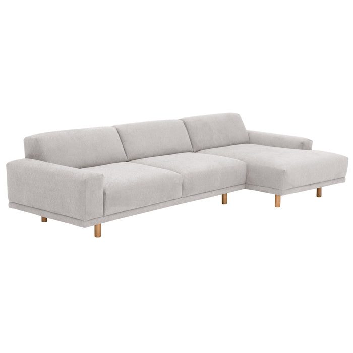 NEU Max Winzer | Penelope | Sofa | Sofa 2,5-Sitzer links / Longchair rechts | Füße Buche Eichefarbig Lackiert (rund)