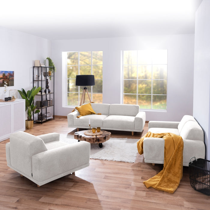 Penelope | Sofa 2-Sitzer | Flachgewebe | Silber