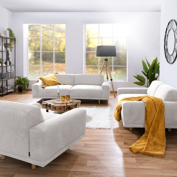 Penelope | Sofa 2-Sitzer | Flachgewebe | Silber
