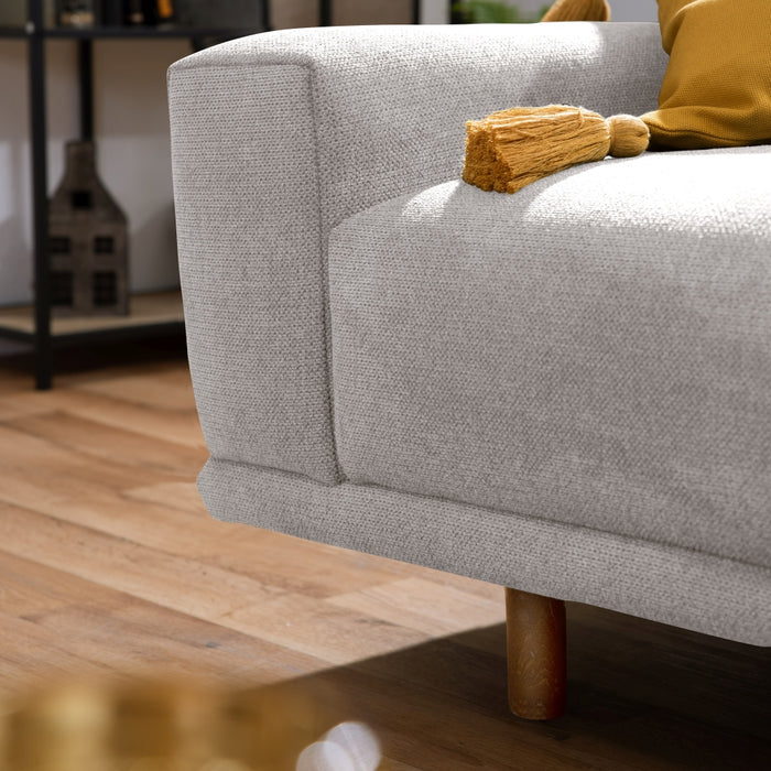 Penelope | Sofa 2,5-Sitzer | Flachgewebe | Silber