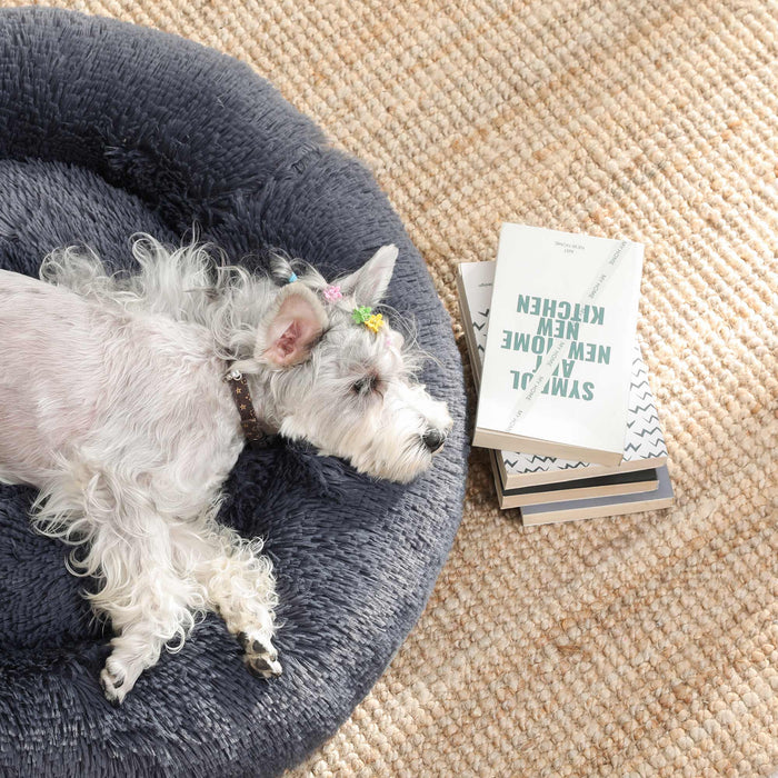 Feandrea | Rundes Hundebett Dunkelgrau