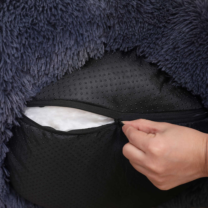 Feandrea | Rundes Hundebett Dunkelgrau