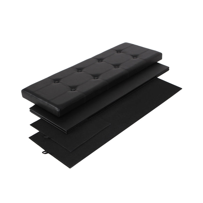 SONGMICS | Polsterbank mit Stauraum 110 cm Schwarz