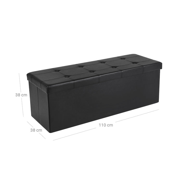 SONGMICS | Polsterbank mit Stauraum 110 cm Schwarz