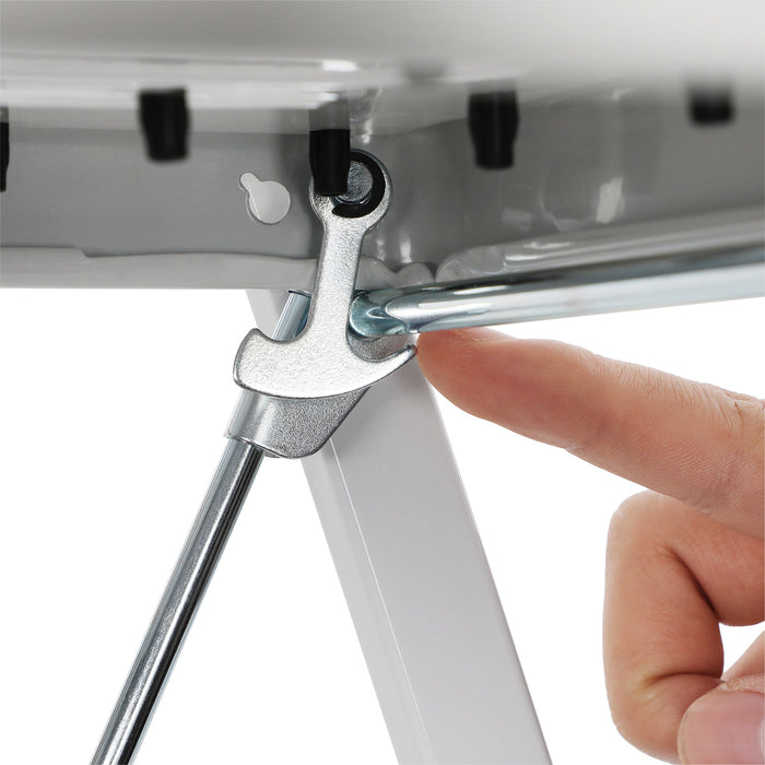 AUSLAUF SONGMICS | GSL12WT Folding Step Ladder with 2 Steps, Folding Section, Safety Locking Mechanism, Easy to Store, Load Capacity 150 kg, TÜV Rheinland-Tested to EN14183