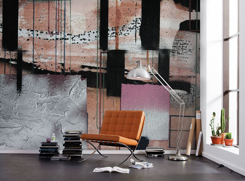 Digitaldruck Vlies Fototapete | Squares Dropping | 500 x 280 cm