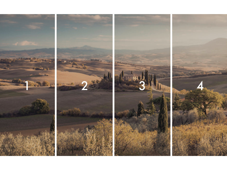 Komar NEU | Digitaldruck Vlies Fototapete - Toskanagold - Größe 400 x 250 cm