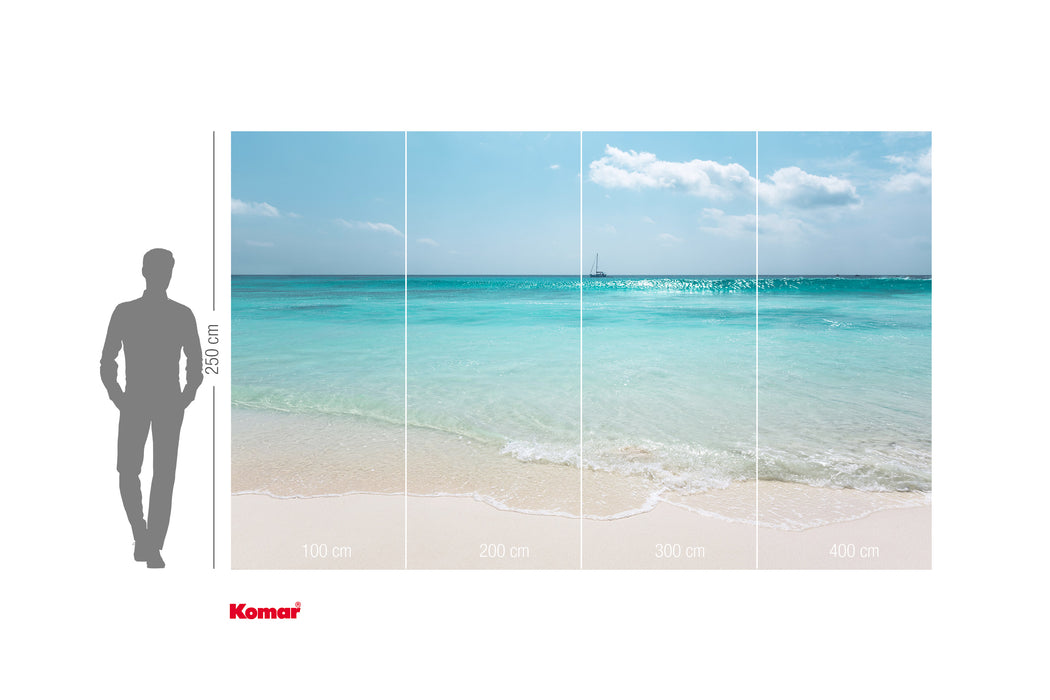 Komar NEU | Digitaldruck Vlies Fototapete - Azur Ozean - Größe 400 x 250 cm