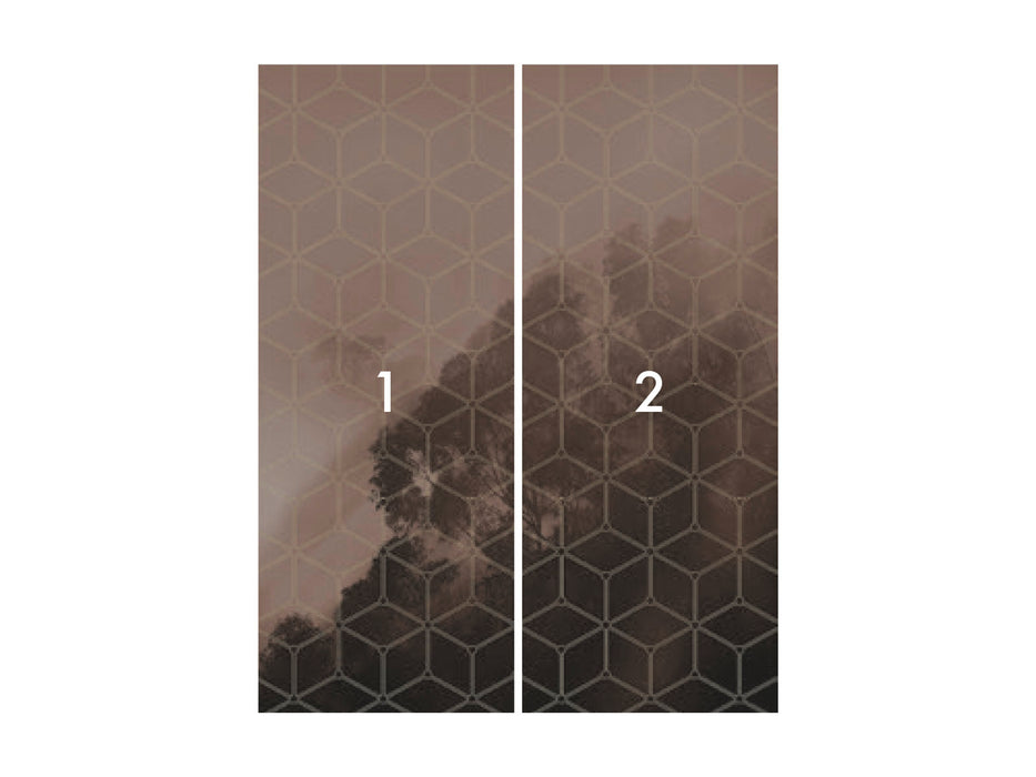 Digitaldruck Vlies Fototapete | Golden Grid | 200 x 250 cm