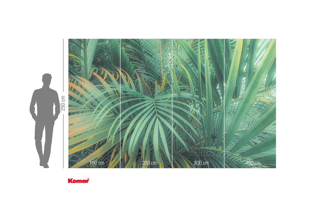 Komar NEU | Digitaldruck Vlies Fototapete - Foggy Fern - Größe 400 x 250 cm