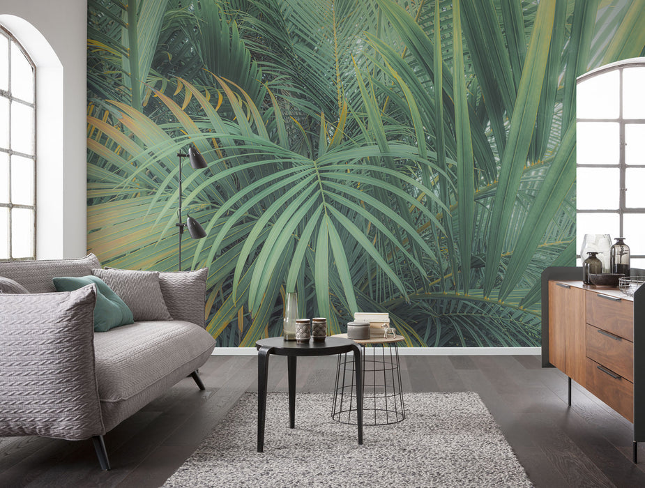 Komar NEU | Digitaldruck Vlies Fototapete - Foggy Fern - Größe 400 x 250 cm