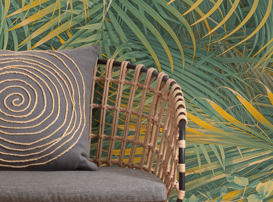 Digitaldruck Vlies Fototapete | Neon Fern | 200 x 250 cm