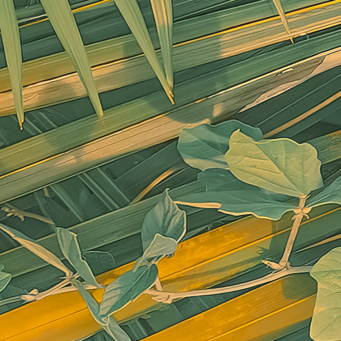 Komar NEU | Digitaldruck Vlies Fototapete - Neon Fern - Größe 200 x 250 cm