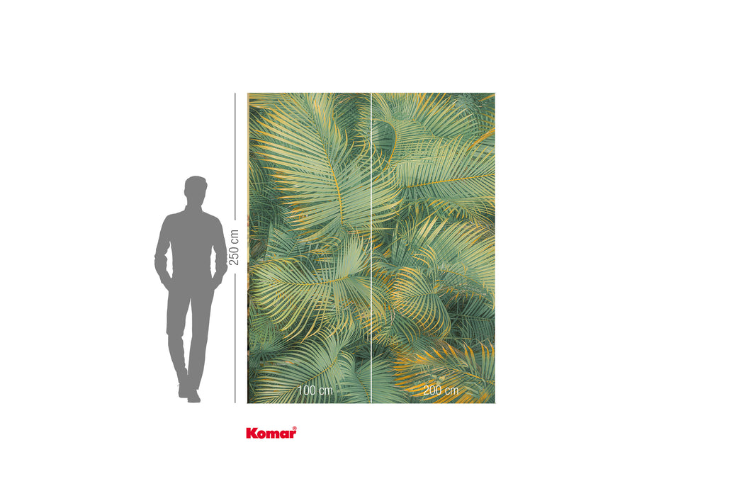 Digitaldruck Vlies Fototapete | Neon Fern | 200 x 250 cm