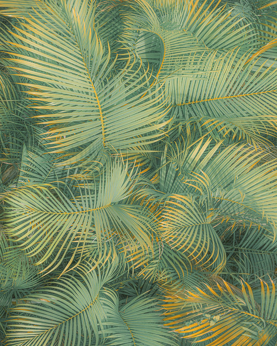 Digitaldruck Vlies Fototapete | Neon Fern | 200 x 250 cm