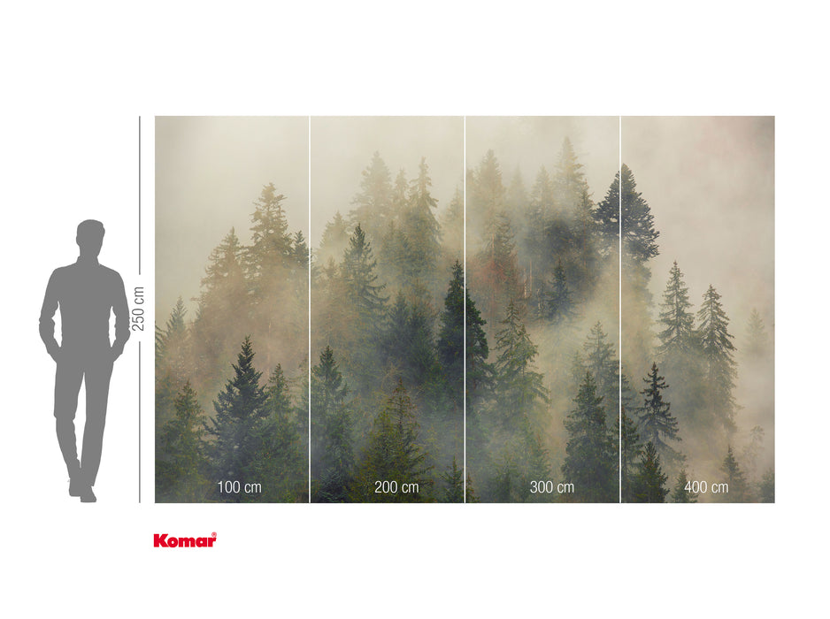 Digitaldruck Vlies Fototapete | Mystical Firs | 400 x 250 cm