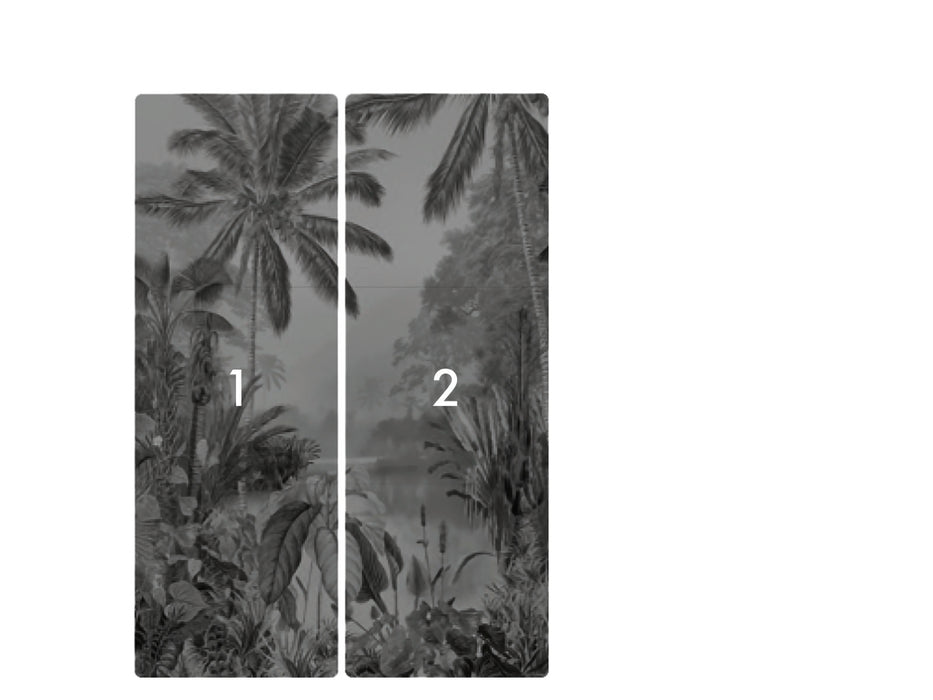 Digitaldruck Vlies Fototapete | Lac Tropical Black & White | 200 x 270 cm