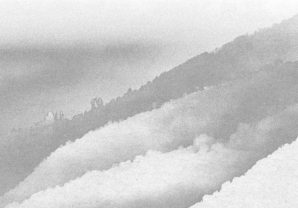 Digitaldruck Vlies Fototapete | White Noise Mountain | 200 x 280 cm